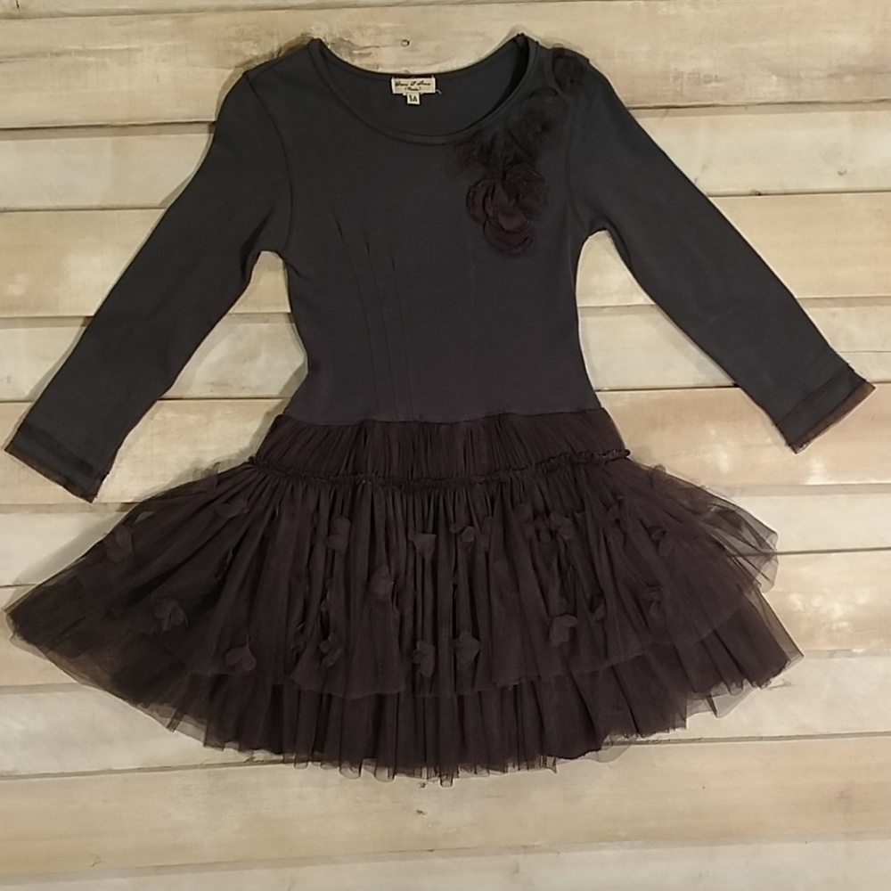 ELIANE et LENA dress - Size 5 - Slate Grey